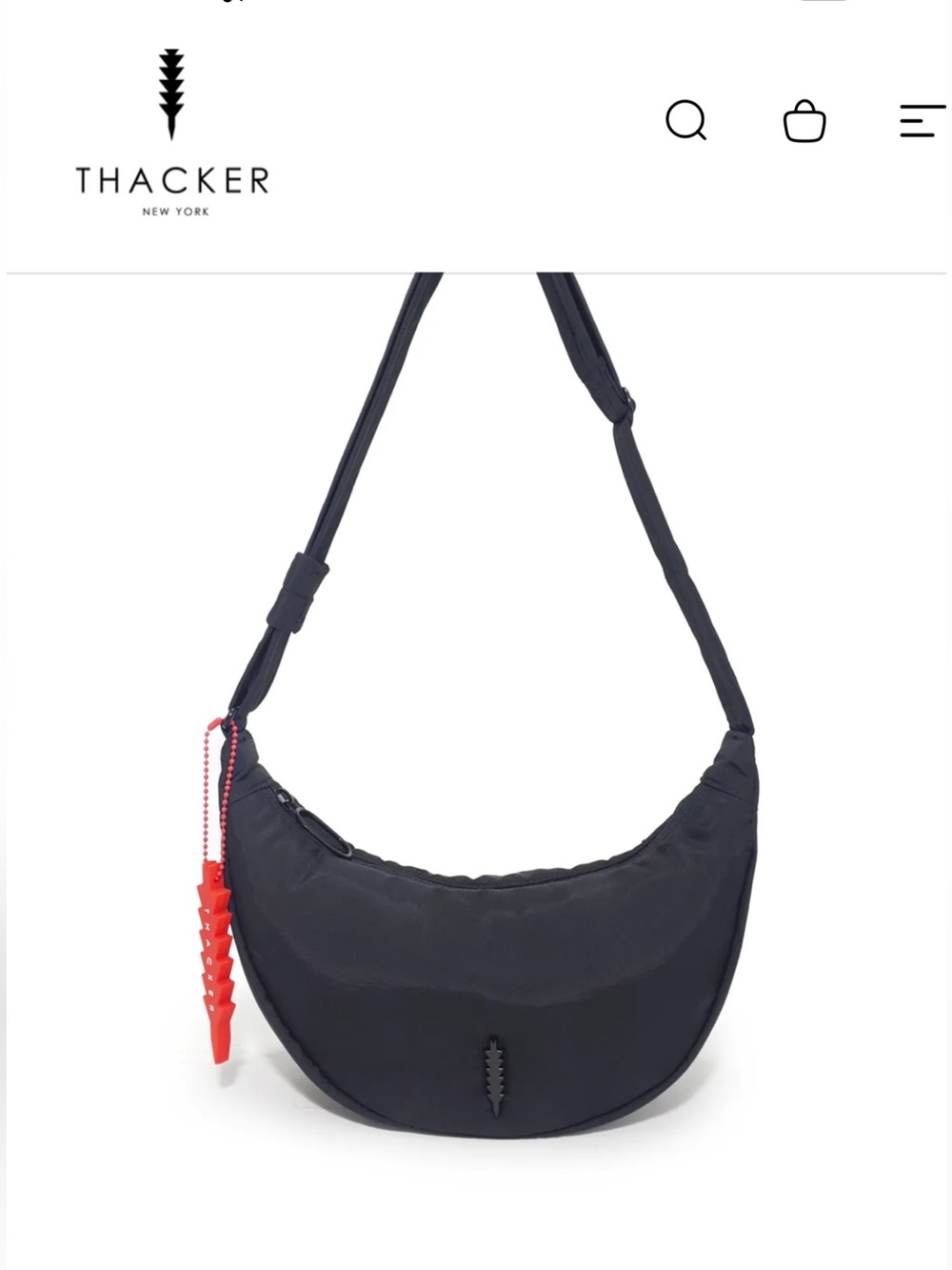 Thacker Black Cloud Sling Adjustable strap Nylon Water Resistant Lightweight